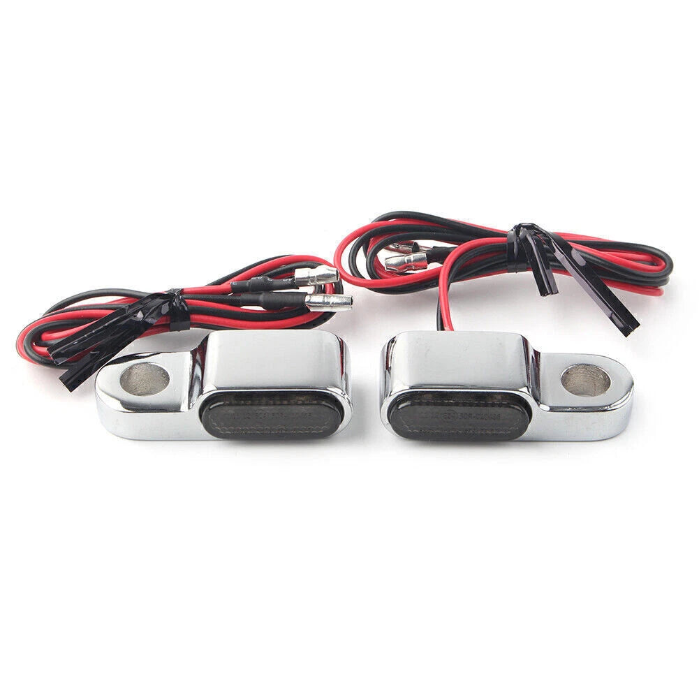 2X Chrome LED Turn Signals for Mini Motorcycle