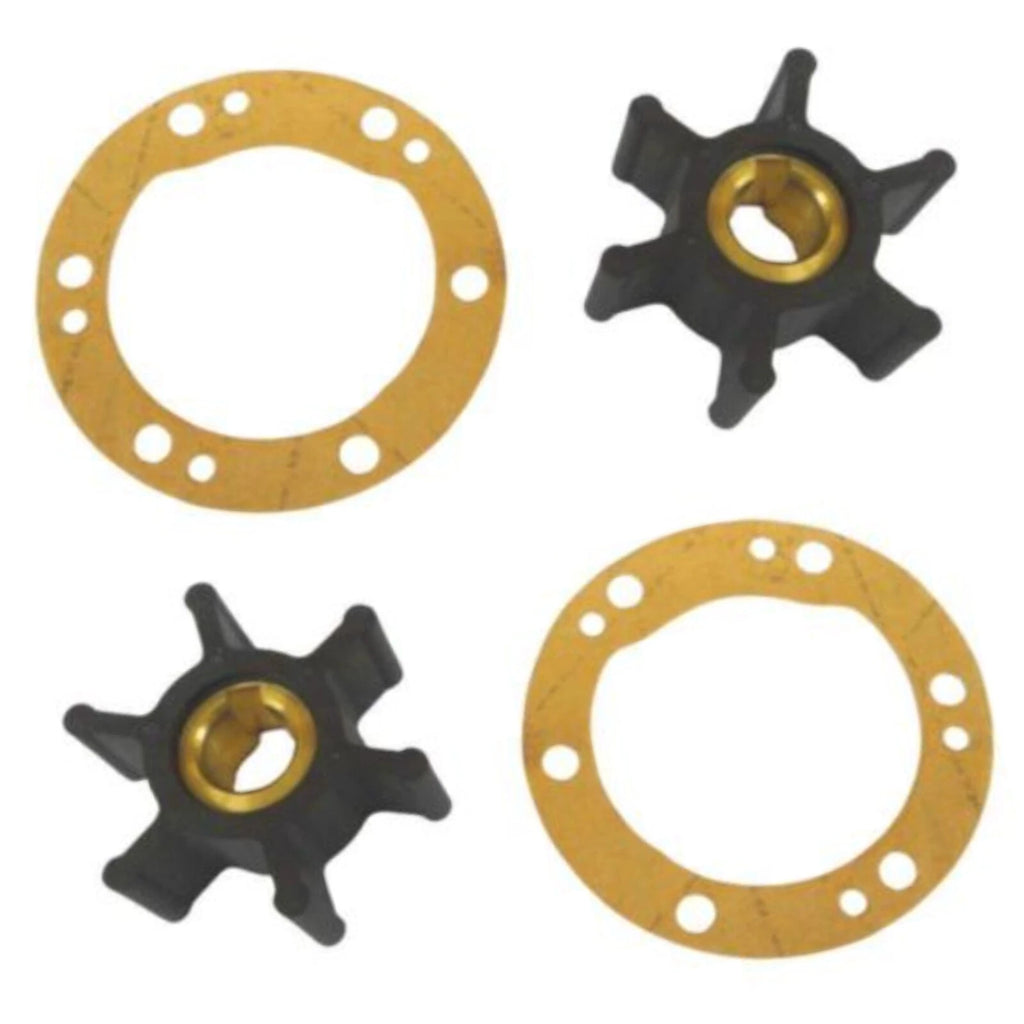 2X Impeller Kit for Yanmar 2GM20F 3GM30F 3HM 3HMF 3HM35 3HM35UF 128296-42070