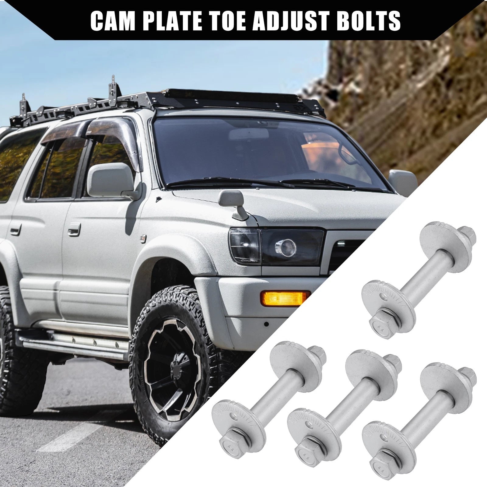 Lower Control Cam Plate Toe Adjust Bolts Replacement for Toyota 4Runner (1995–2004)