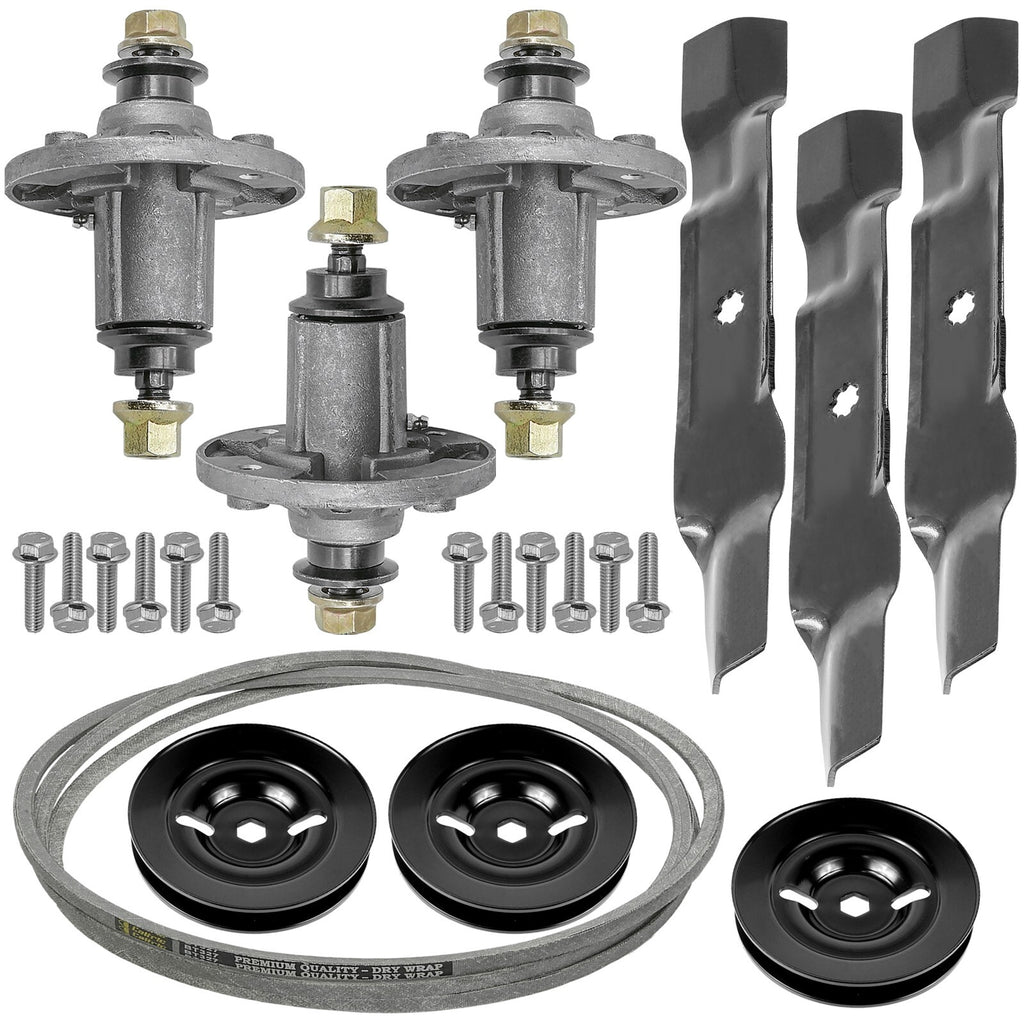 Deck Spindle Blade Belt Pulley Kit for John Deere LA130 LA140 (2004–2010)