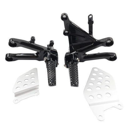 Set of 2 Front Driver Foot Pegs Footrest Brackets for Honda CBR1000RR (2004–2007)