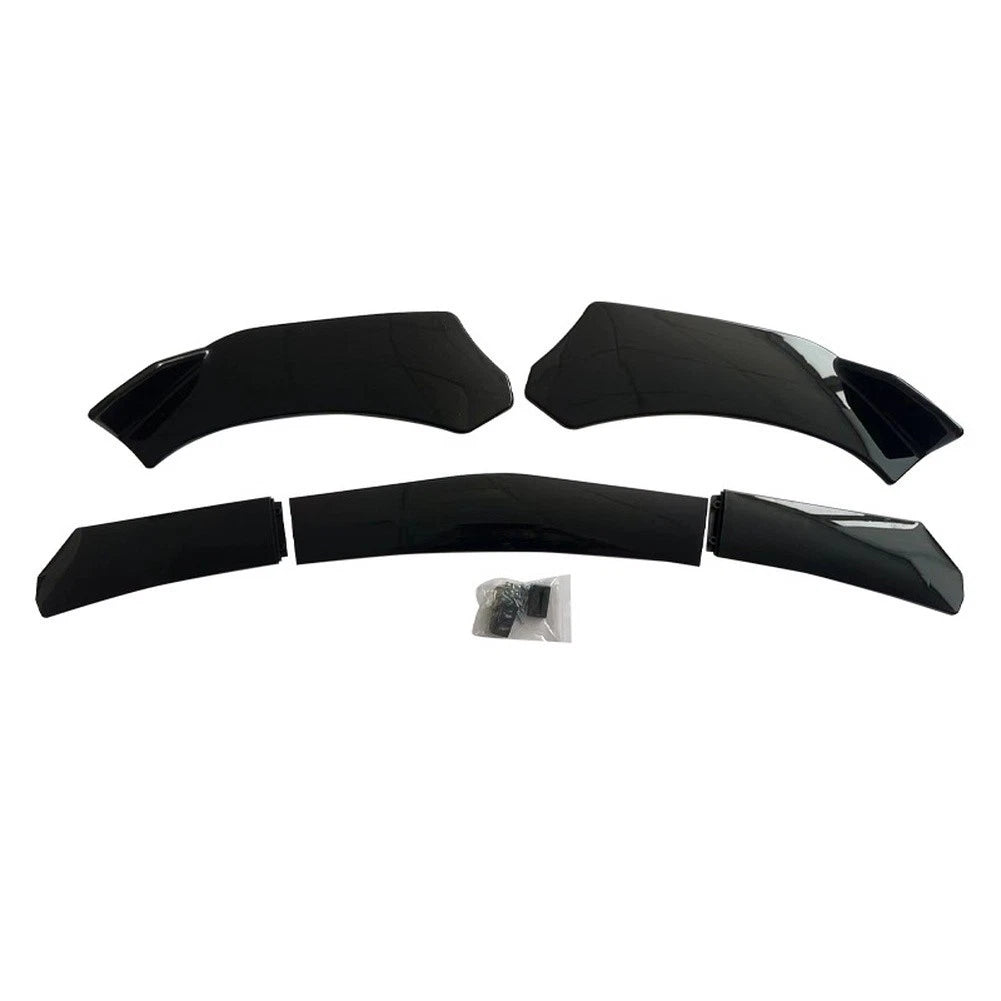 ABS Front Shovel Spoiler 5 Stage Adjustable Bright Black for Most Cars