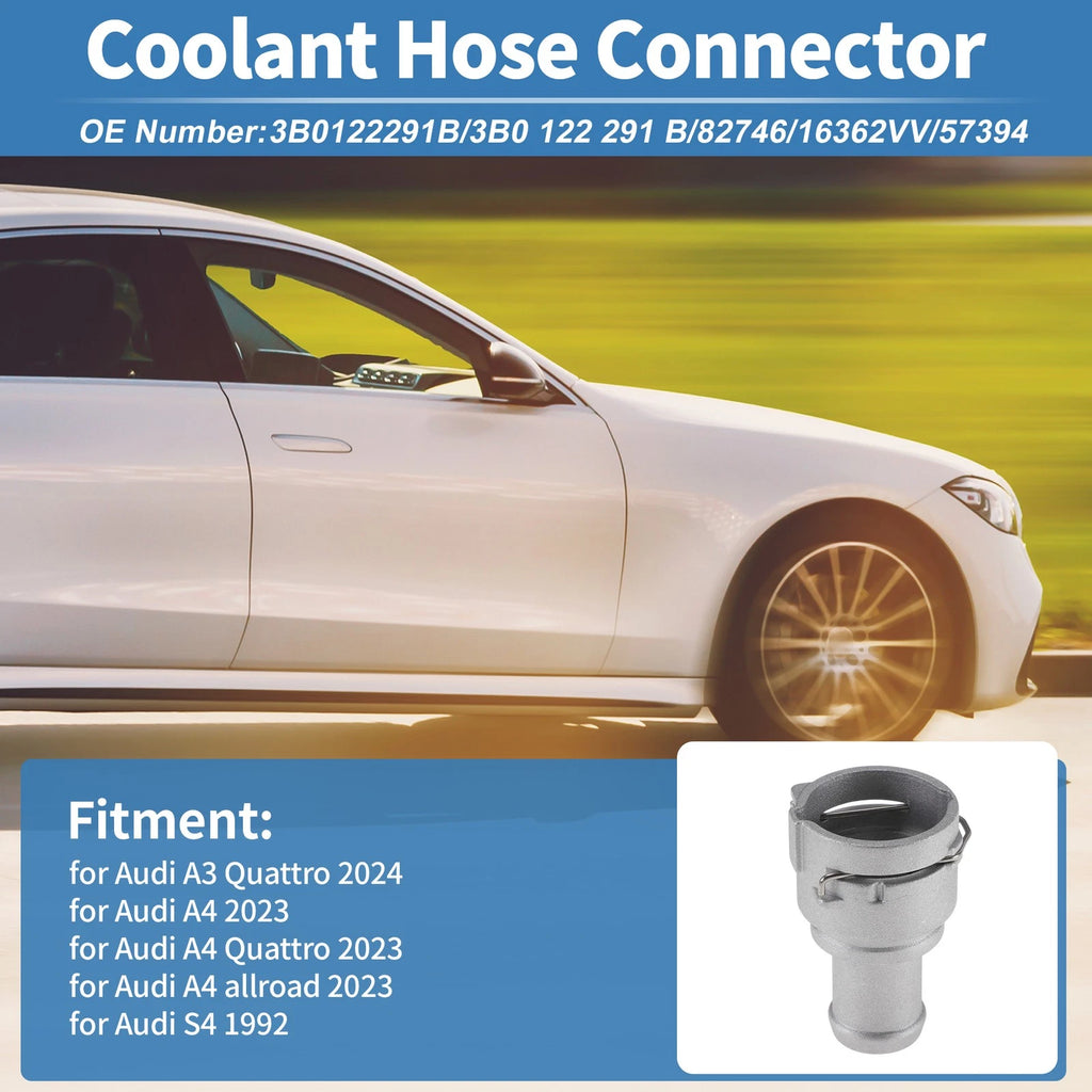 Engine Coolant Hose Connector Aluminum Replacement for Audi A3 Quattro (2014–2016)