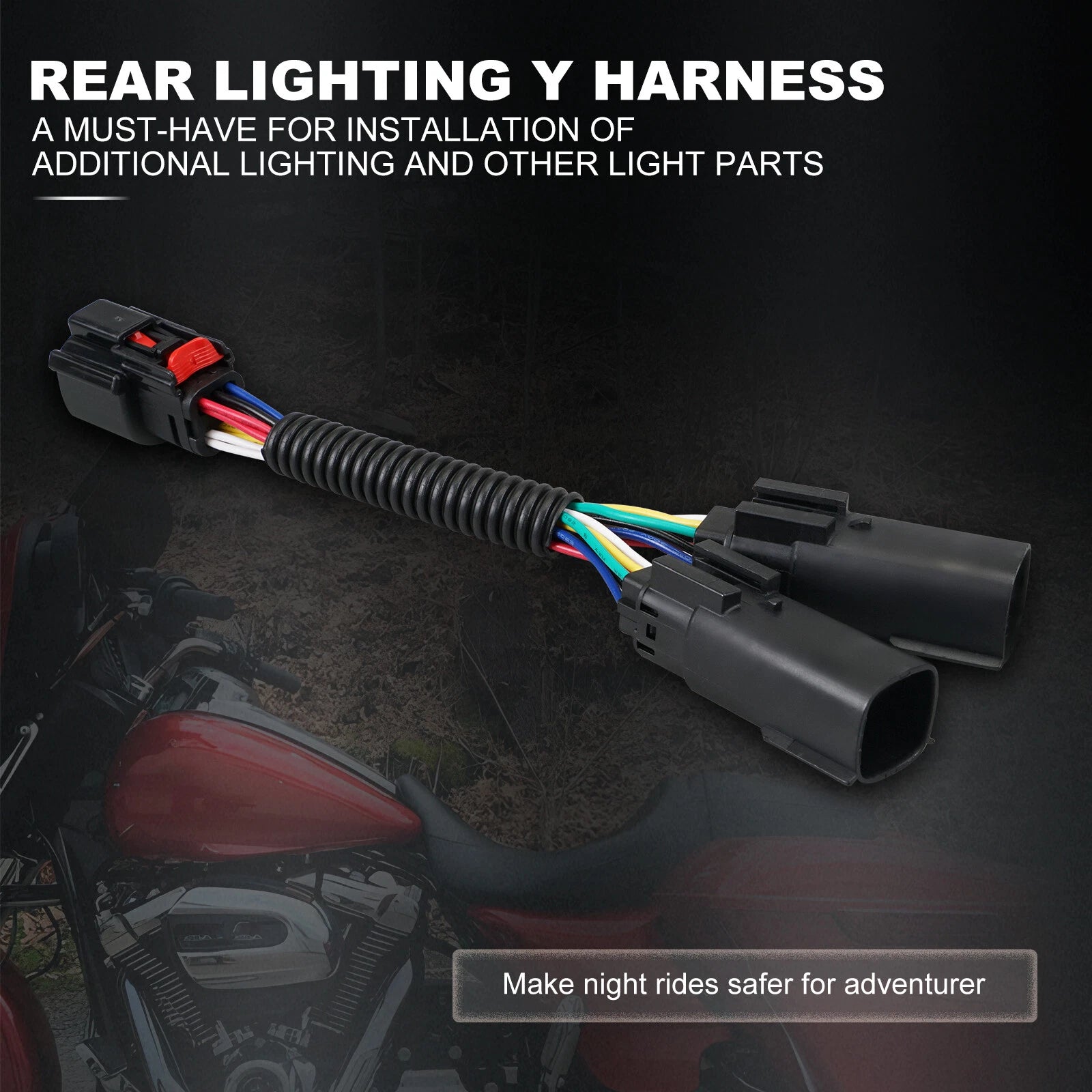 Y-Splitter Extension Light Cable for Harley Touring Models (FLHX, FLTRX)
