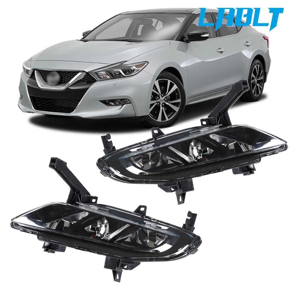 Set of 2 Front Fog Light Lamps Assembly for Nissan Maxima (2016–2019)
