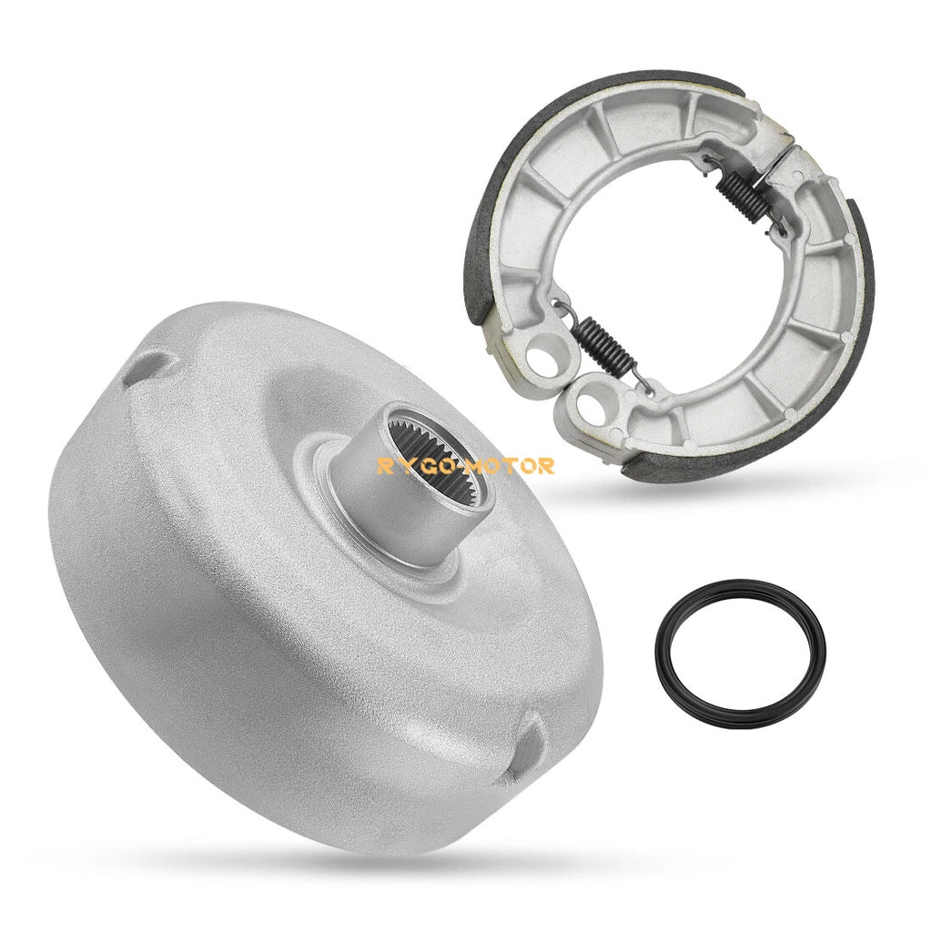 Rear Brake Drum Hub & Brake Shoes for Honda Rancher 420 TRX420 (2007–2013)