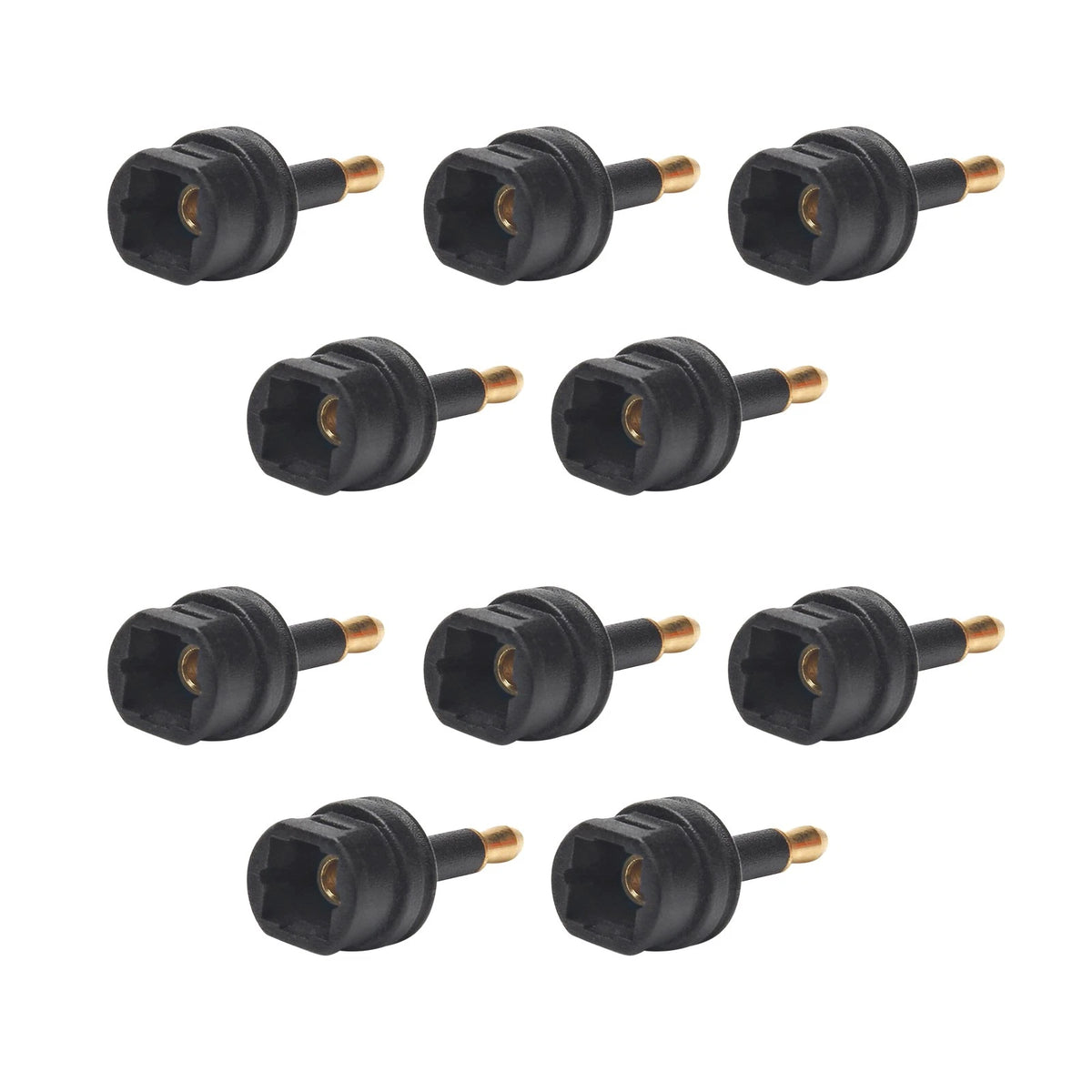10Pcs Toslink Optical Audio Adapters for