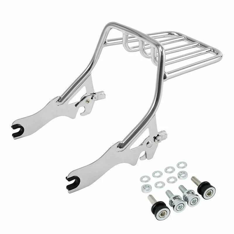 Chrome Sissy Bar Backrest Pad for Harley Softail (2018–2025)
