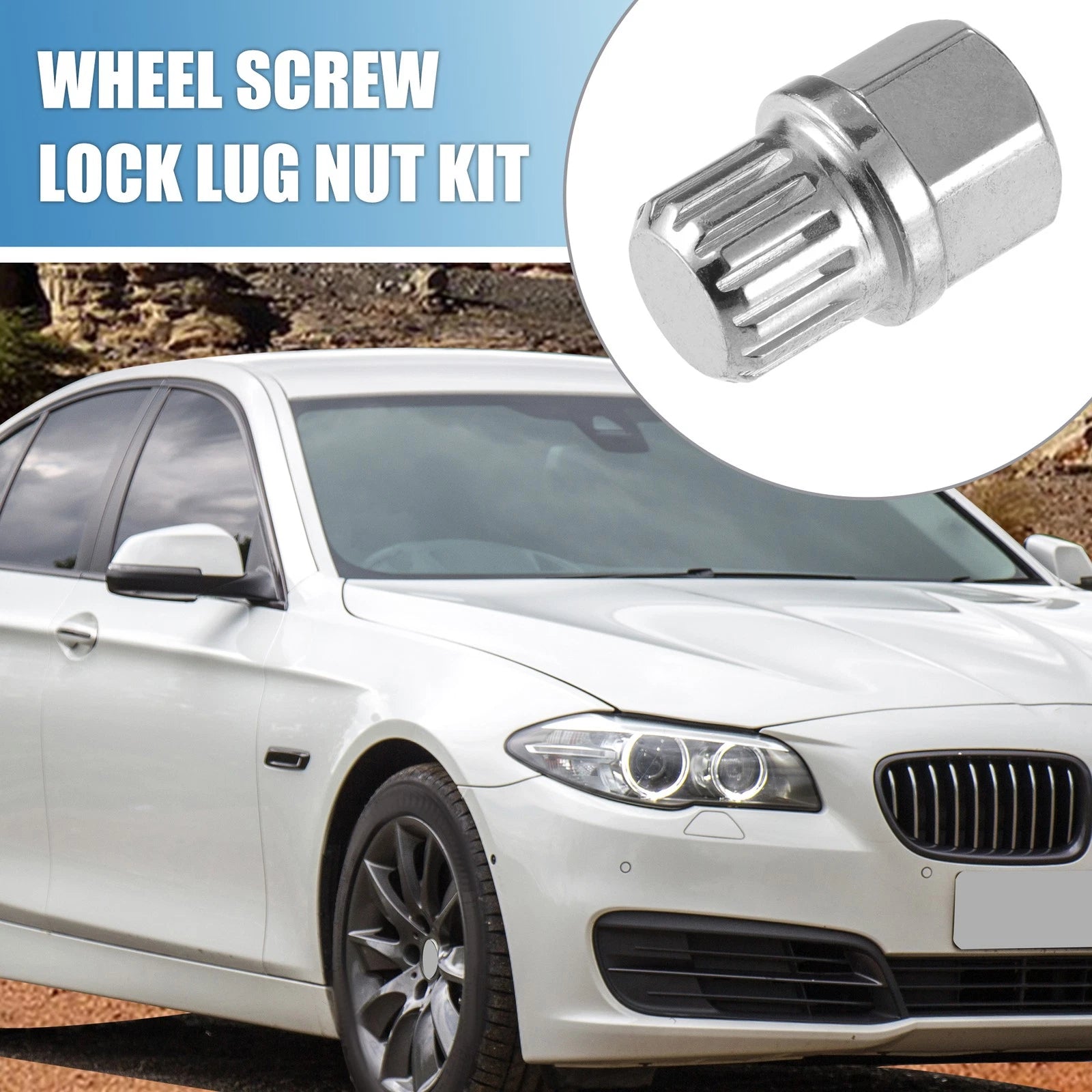 Wheel Lock Lug Nut Set with Socket Protector for BMW 3 Series (2006–2016)