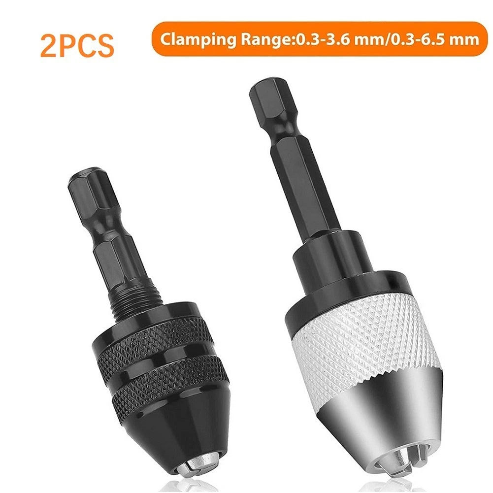 Keyless Drill Chuck Bit Hex Shank Adapter for