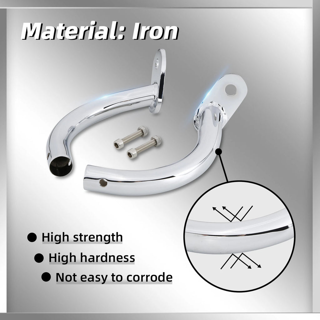 Chrome Saddlebag Guard Support Brackets for Harley Touring FLHT (1997–2008)