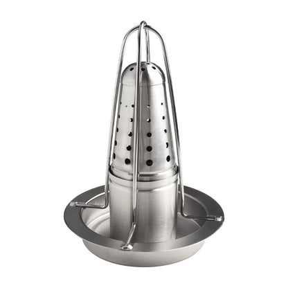 Stainless Steel Chicken Roaster with Circular Beer Can Slot