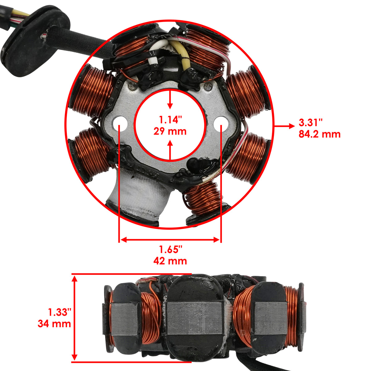Stator Generator Magneto Replacement for KTM 200 XC-W 2013–2016 and 150 XC-W 2017–2019