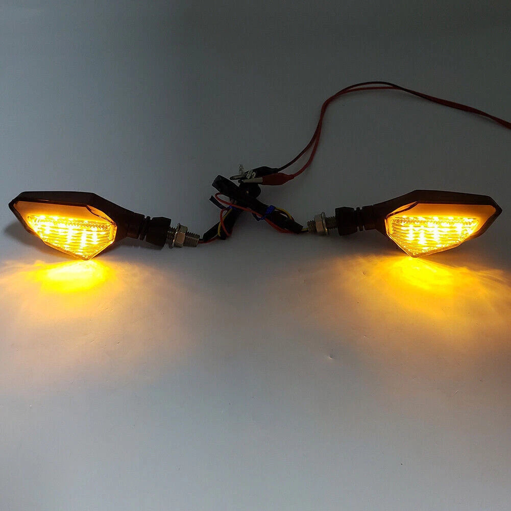 2pcs Turn Signal Lights Indicator Blinker Tail Light Daytime Running Lamp Motor