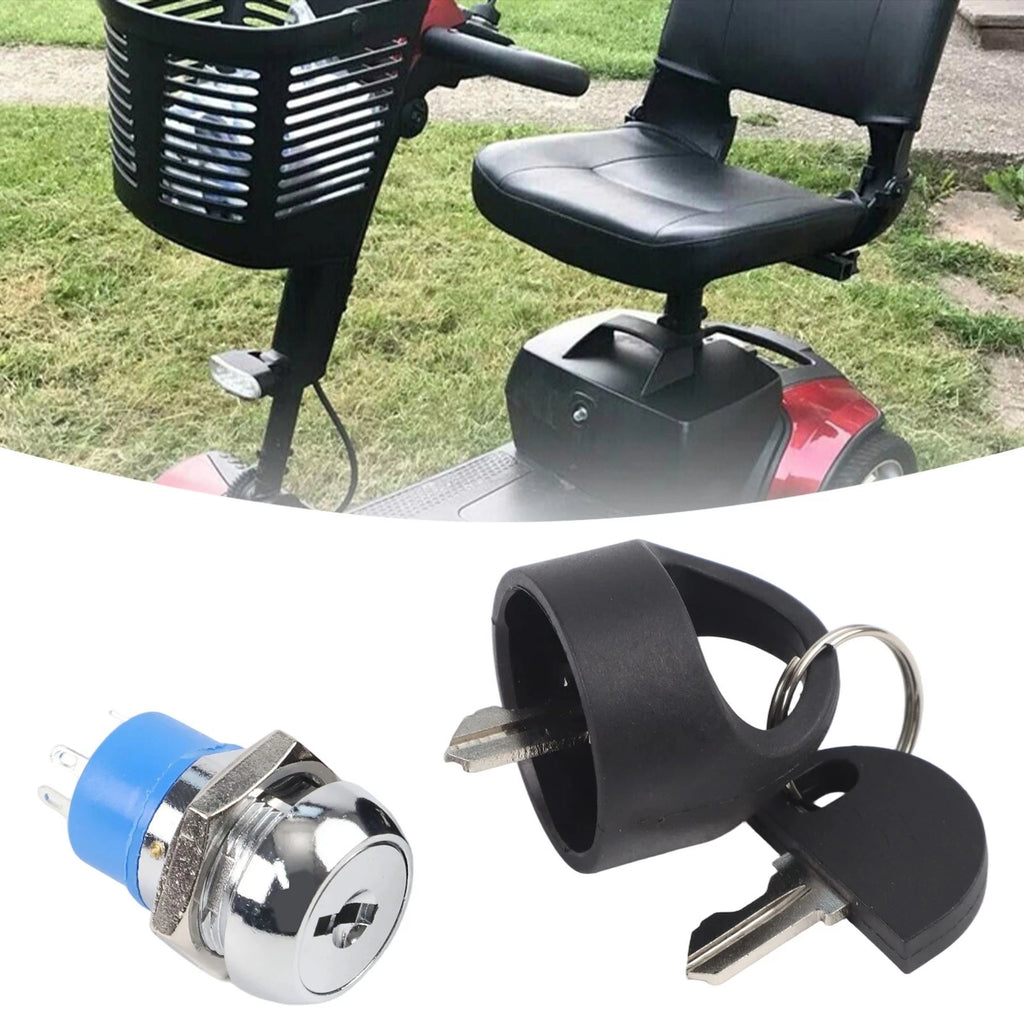 Ignition Switch with 2 Keys for Pride Mobility Scooter (Replacement)