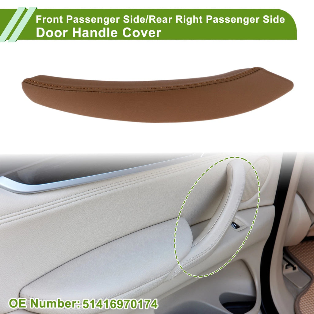 Door Panel Handle Pull Trim Cover for BMW X5 (2008–2013) No. 51416970174 Light Brown