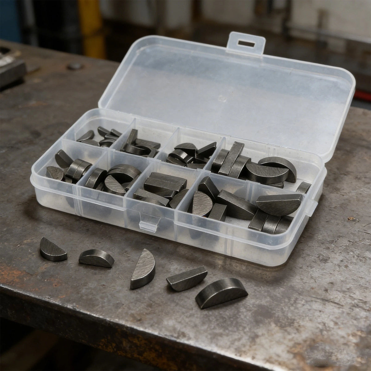 80pcs Metric Half Moon Keys Set for Shaft Crank and Mechanical Use
