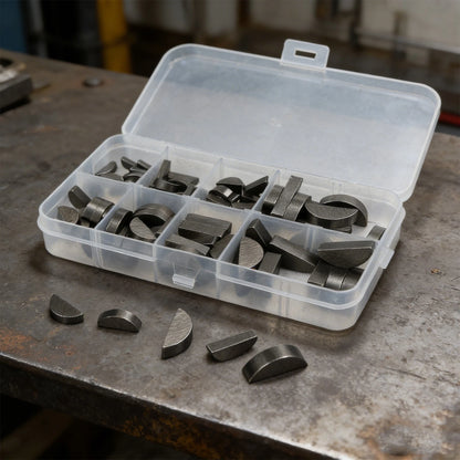 80pcs Metric Half Moon Keys Set for Shaft Crank and Mechanical Use