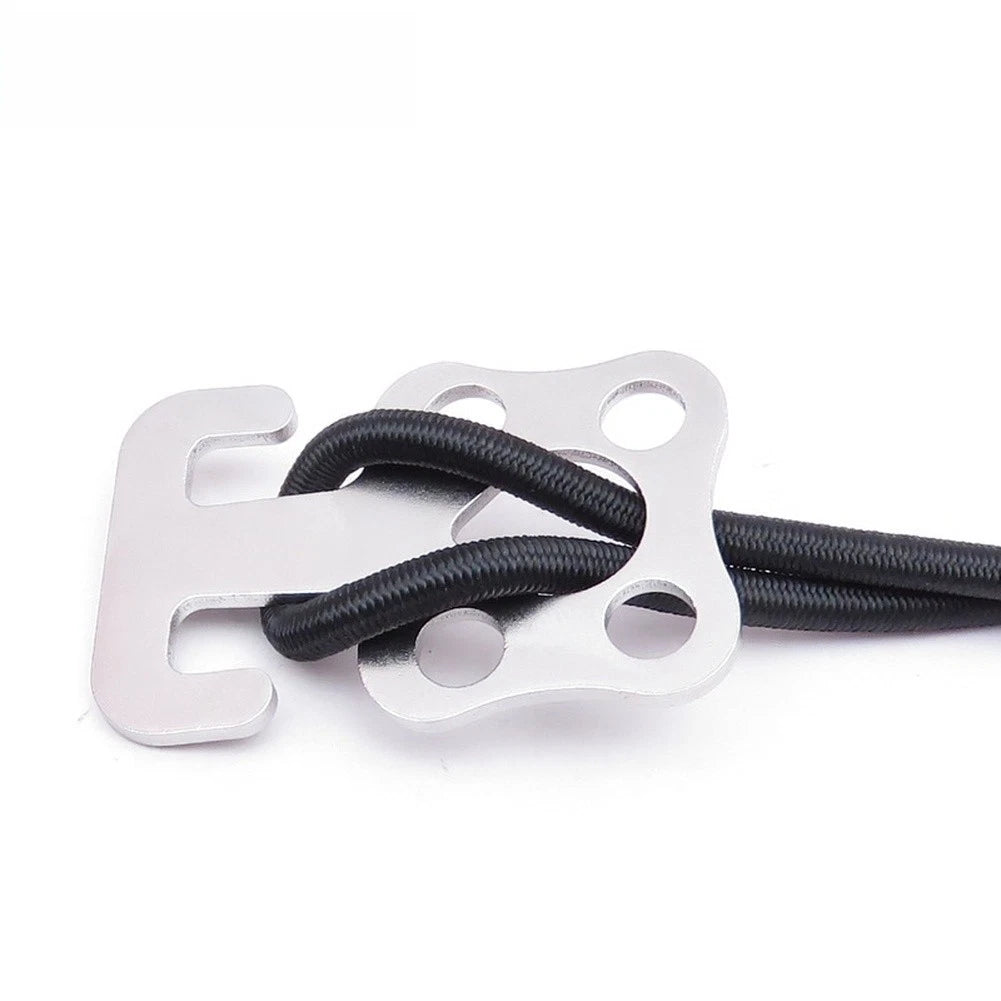 SS316 Scuba Diving Hook Buckle with 5mm Elastic Cord (49, 33, 2mm, 500mm)