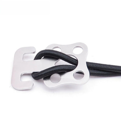 SS316 Scuba Diving Hook Buckle with 5mm Elastic Cord (49, 33, 2mm, 500mm)