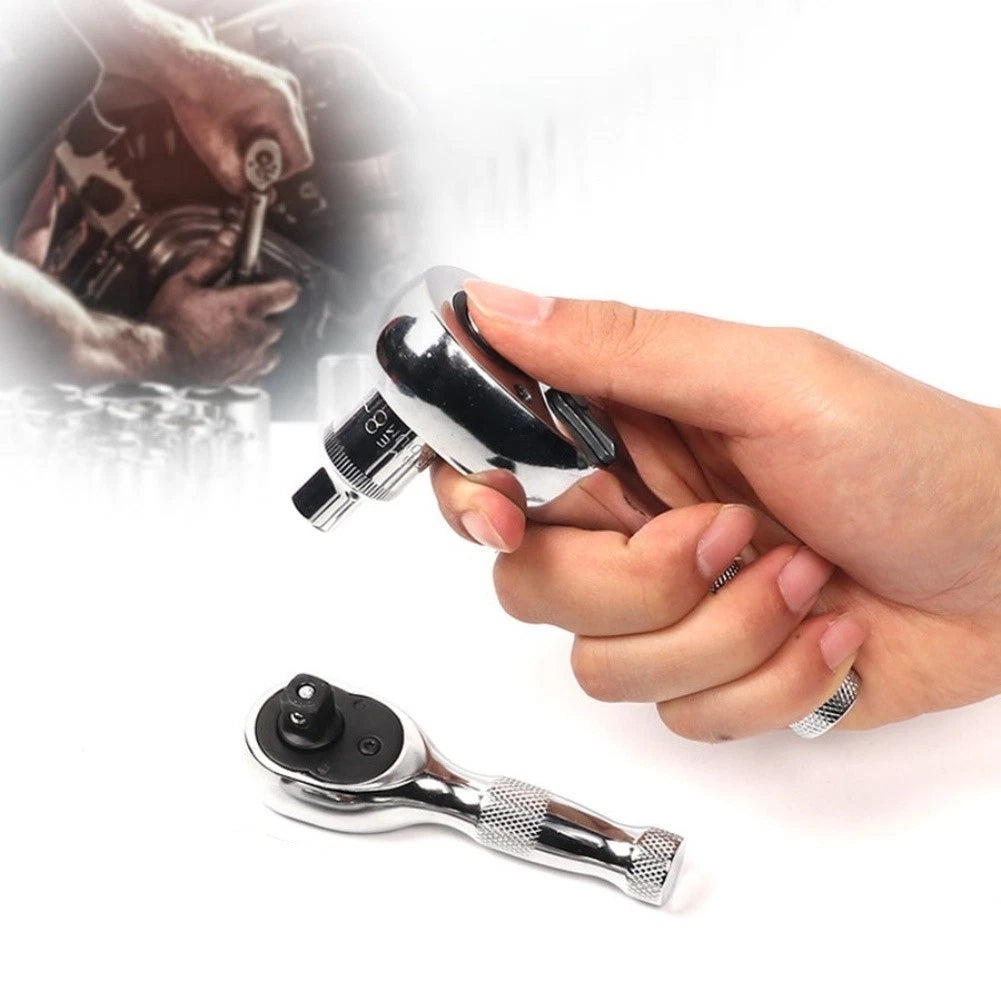 14 Compact 72 Tooth Ratchet Wrench Short Handle for Auto Repairs