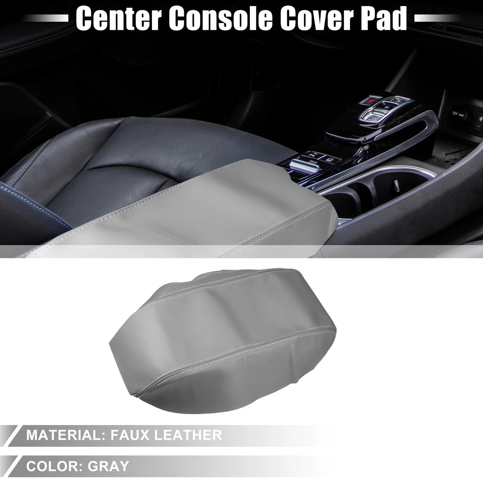 Center Console Armrest Cover Trim for Hyundai Sonata (2015–2019) Gray