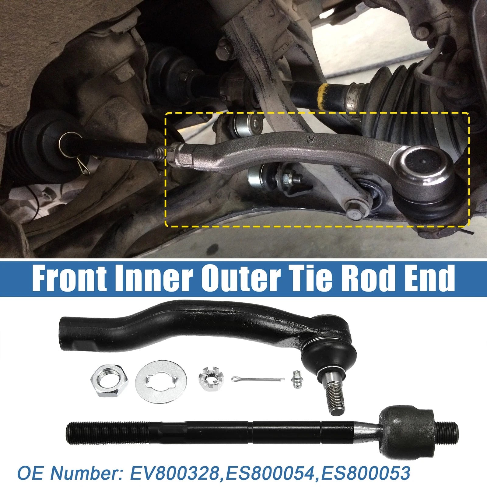 6pc Tie Rod End Links Kit Front Inner Outer for Toyota Hilux (2005–2015)