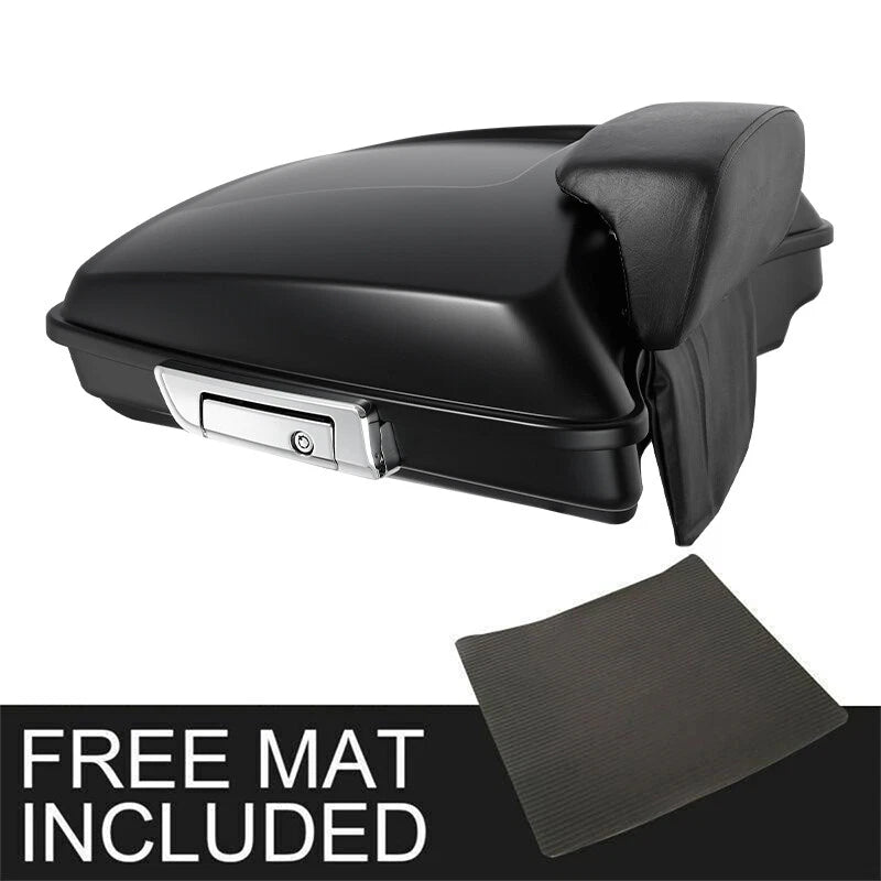 Matte Black Trunk Backrest Pad for Harley Touring Road King (2009–2013)