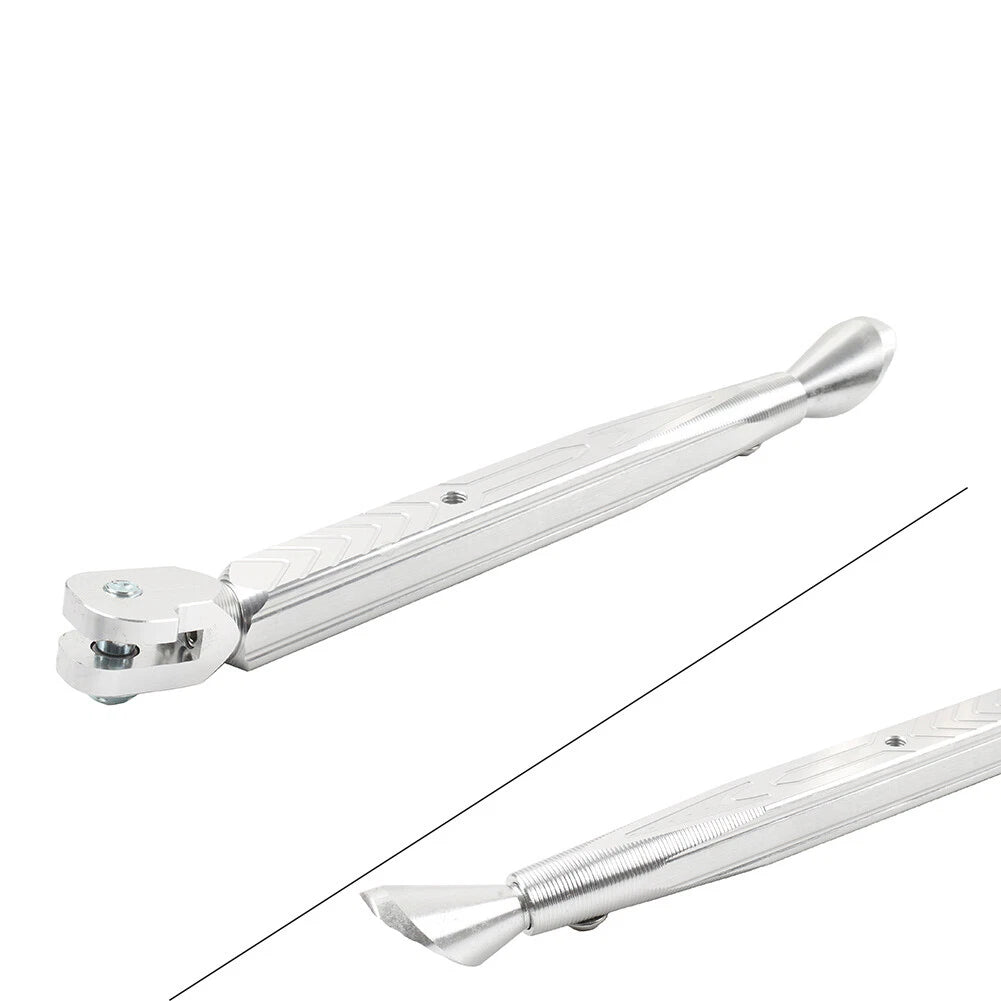 CNC Silver Adjustable Kickstand Foot for Motorcycle Universal