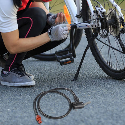 Dual Head Bike Pump Hose for Presta & Woods Valve Connection