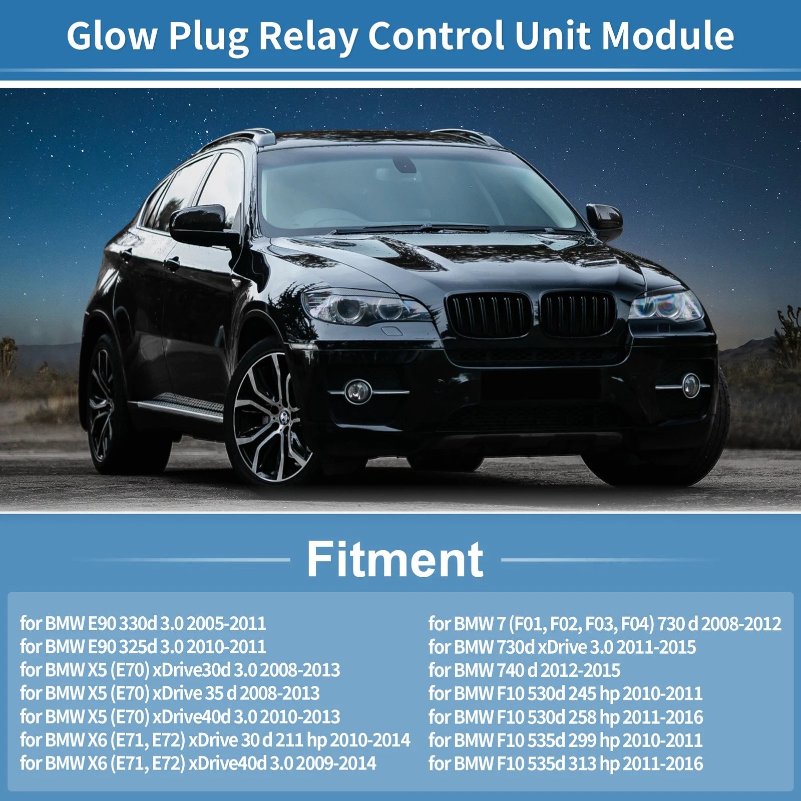 Glow Plug Relay Control Module No.12217800156 for BMW X6 E71 (2009–2014)