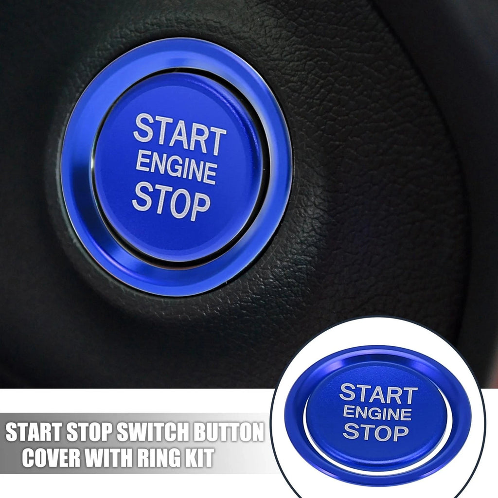 Car Start Stop Switch Button Cover with Ring Kit for Audi A4 A6 Q5 (2010–2023)