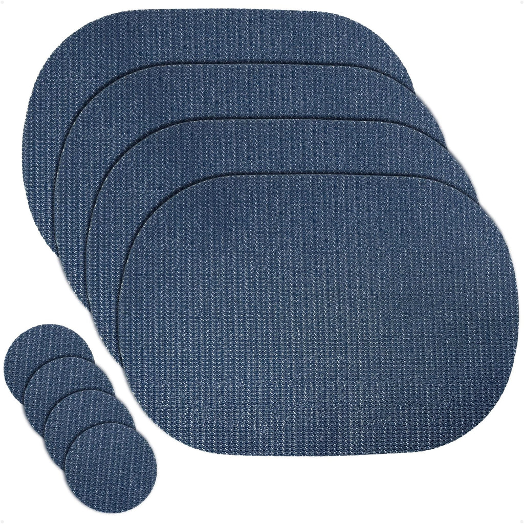Non-Slip Washable Blue Placemat for Dining Table (FO94)