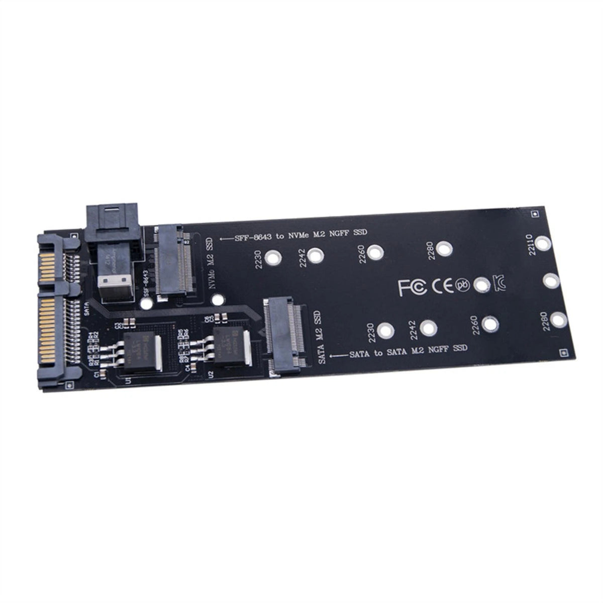 22Pin SATA M.2 SSD Adapter SFF-8643 to NVMe M.2 for Mainboard