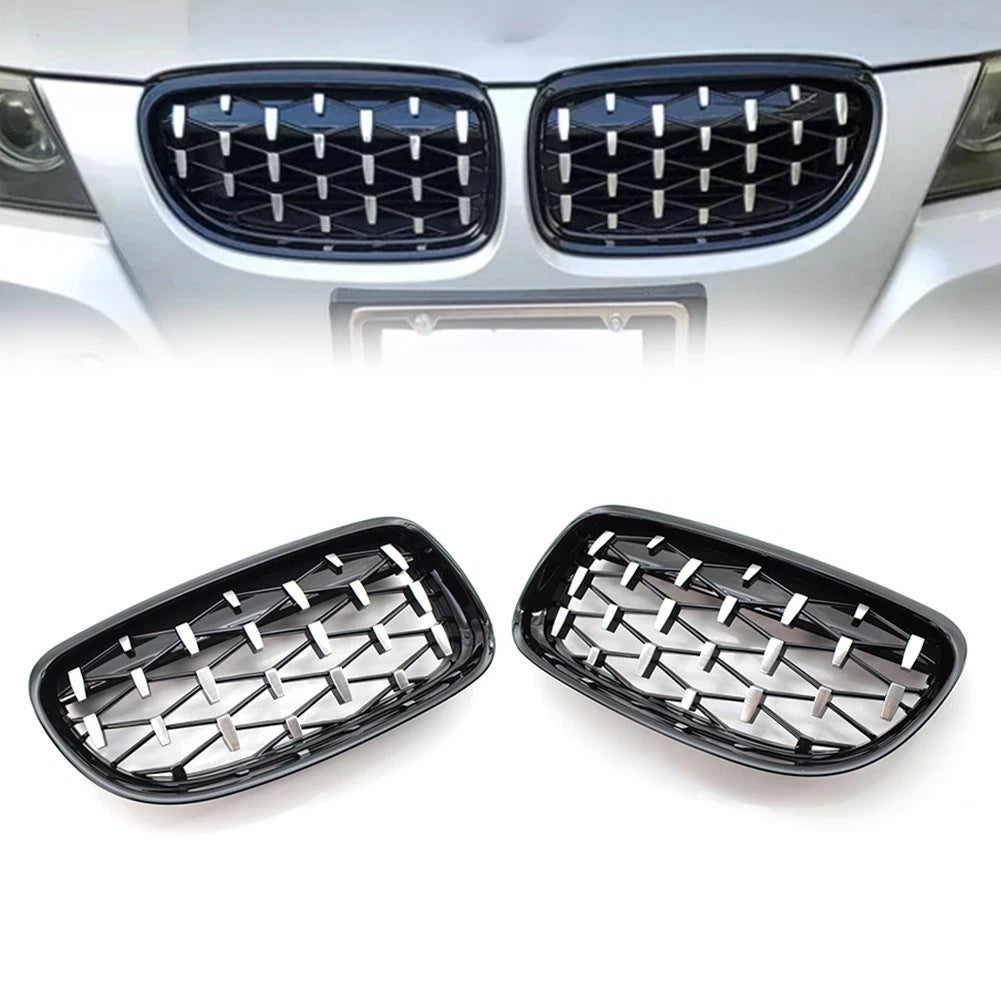 Front Kidney Grill Diamond Grille for BMW 3 Series E90 E91 (2008–2012)