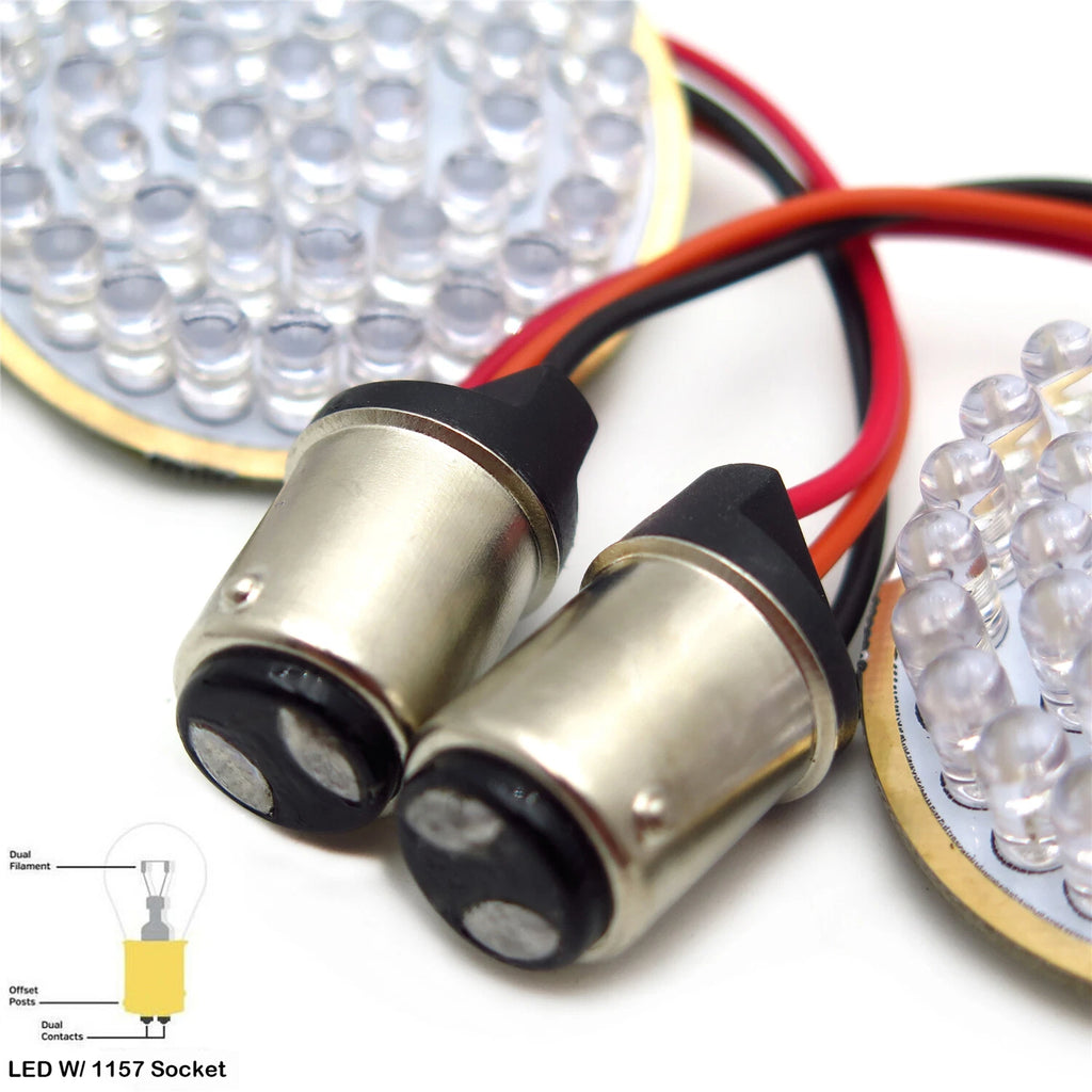 4X 1157 LED Turn Signal Insert Lights for Harley