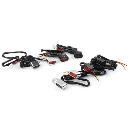 Chrome Smoke Mini LED Turn Signal Light for Harley Sportster 883 (2004–2021)