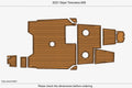 EVA Pads for Dipol Timonera 600 Cockpit Boat (2021) - Faux Teak Flooring