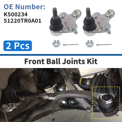 2X Front Lower Ball Joints for Honda Civic (2012–2018) No.K500234/512 20TR0A01