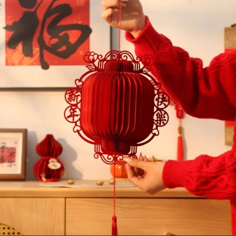 Cardboard Lantern for Spring Festival Displays