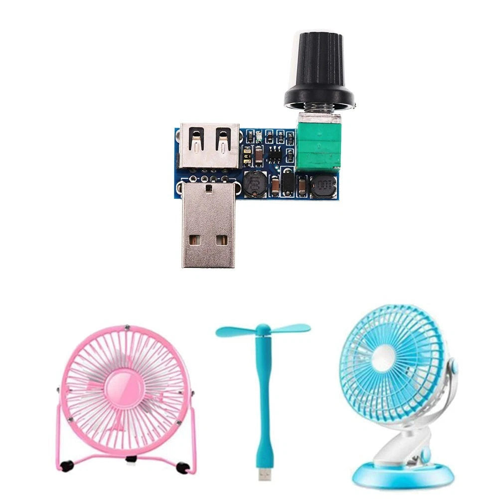 DC 5V USB Fan Speed Regulator with Smooth Air Volume Adjustment