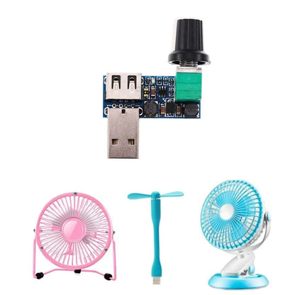 DC 5V USB Fan Speed Regulator with Smooth Air Volume Adjustment