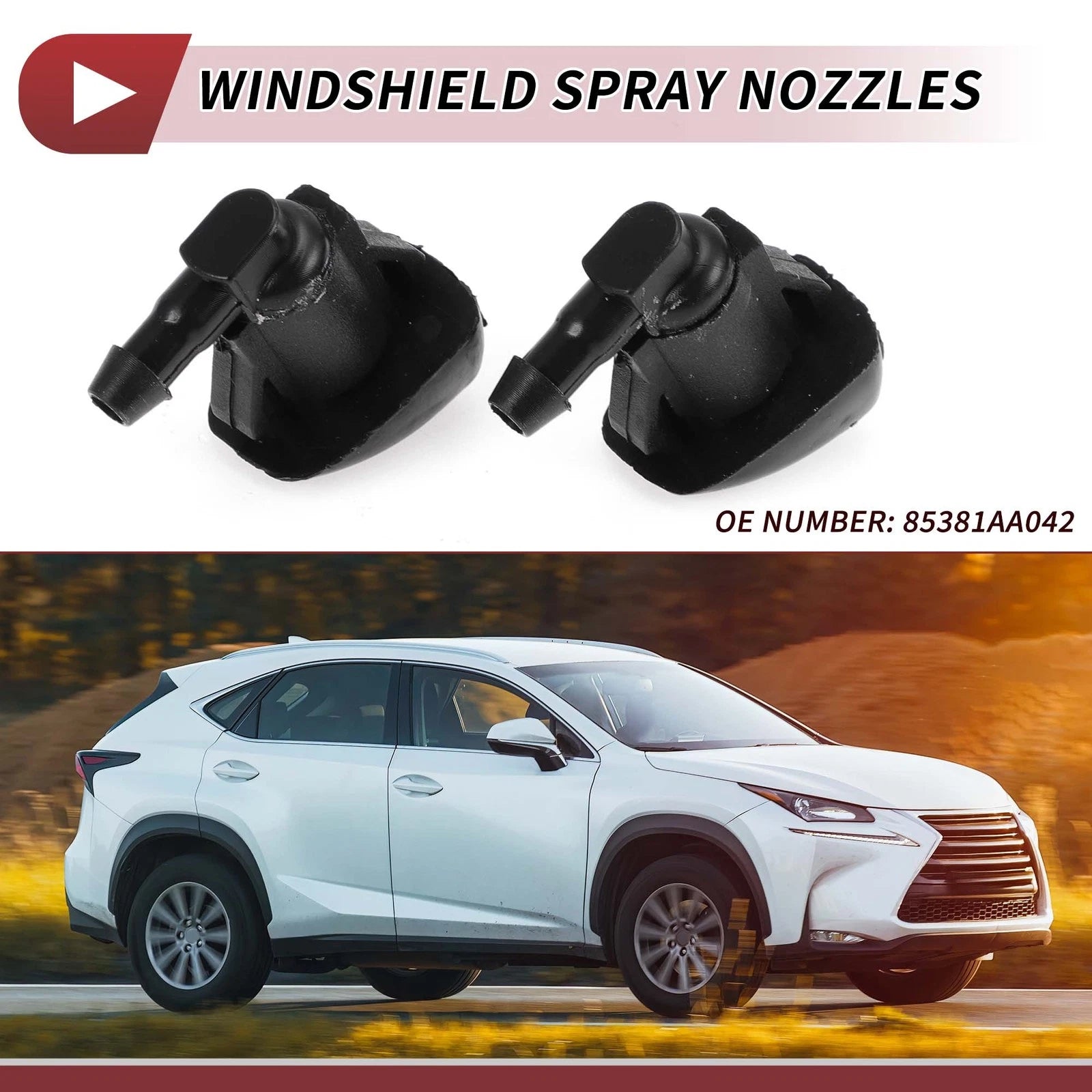Front Windshield Washer Nozzle Replacement for Toyota Camry (2002–2006)