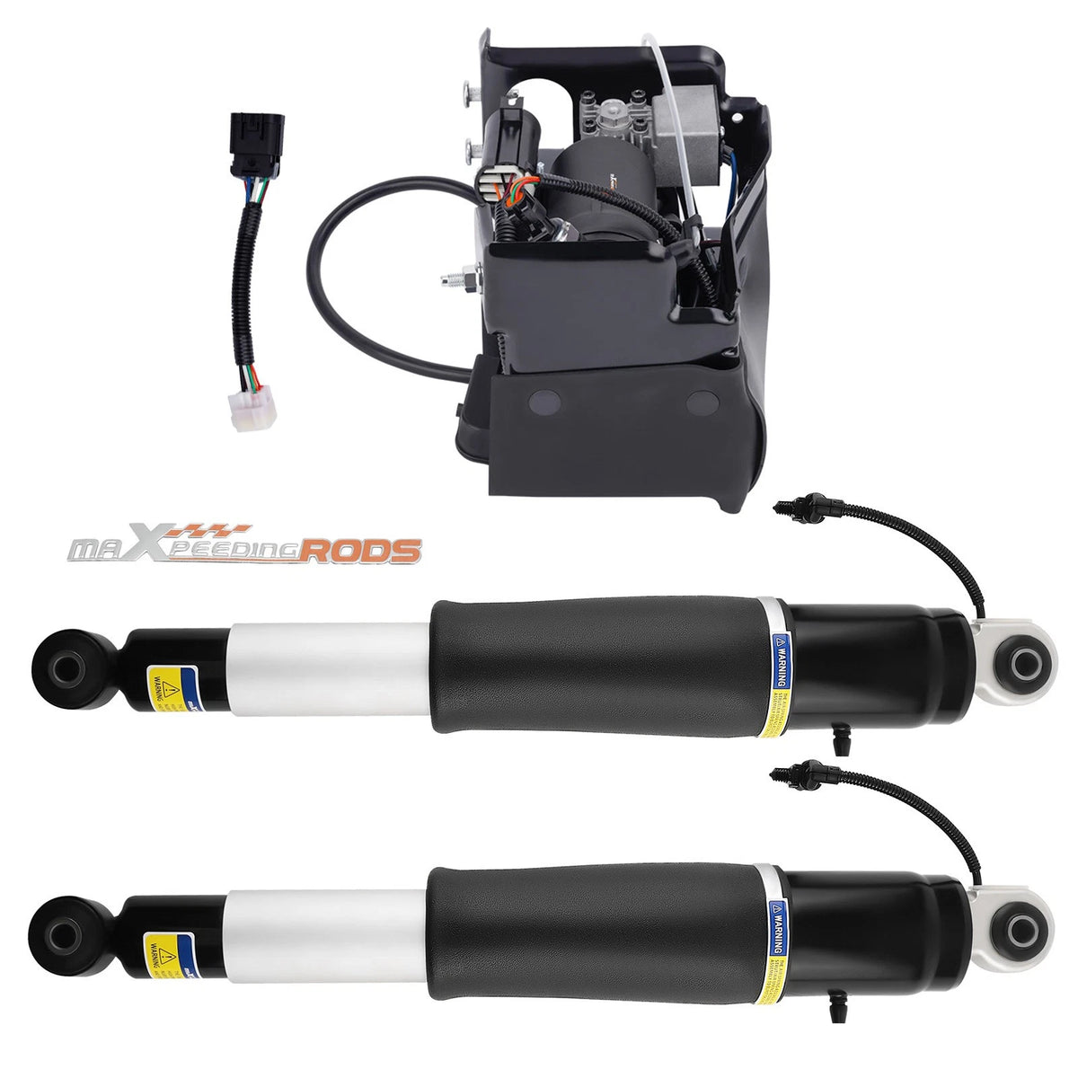Pair Air Suspension Shocks & Compressor for Escalade Suburban Tahoe Yukon (2015–2020)