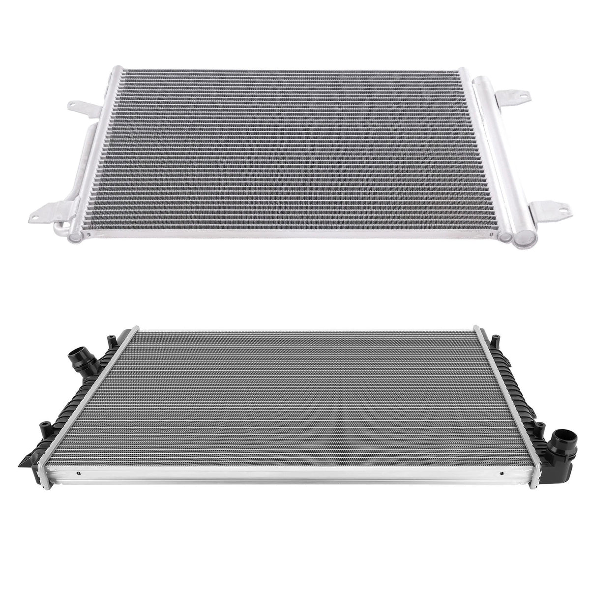A/C Condenser & Radiator for Volkswagen Jetta L4 1.8L 2.0L (2013–2015)