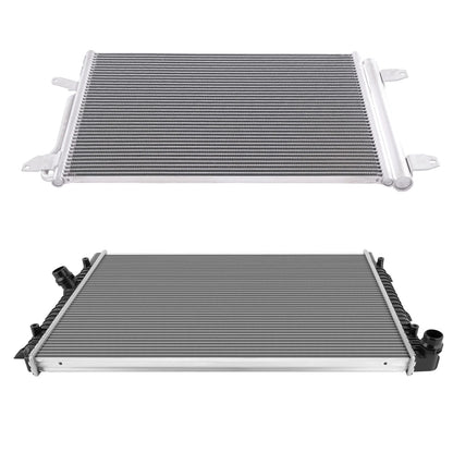 A/C Condenser & Radiator for Volkswagen Jetta L4 1.8L 2.0L (2013–2015)