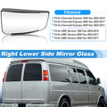 Right Lower Side View Mirror Glass Replacement for Chevrolet Express (2003–2014)