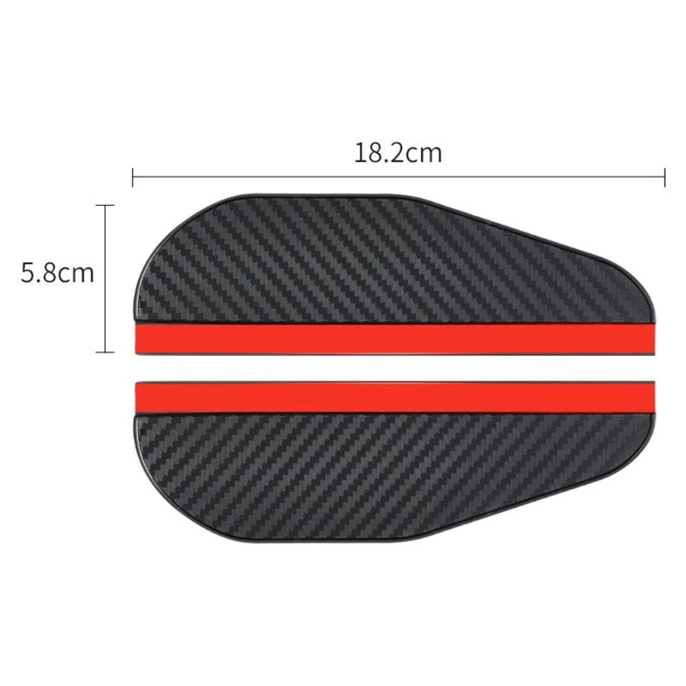 1 Pair Carbon Fiber Rearview Side Mirror Eyebrow Guard for Car