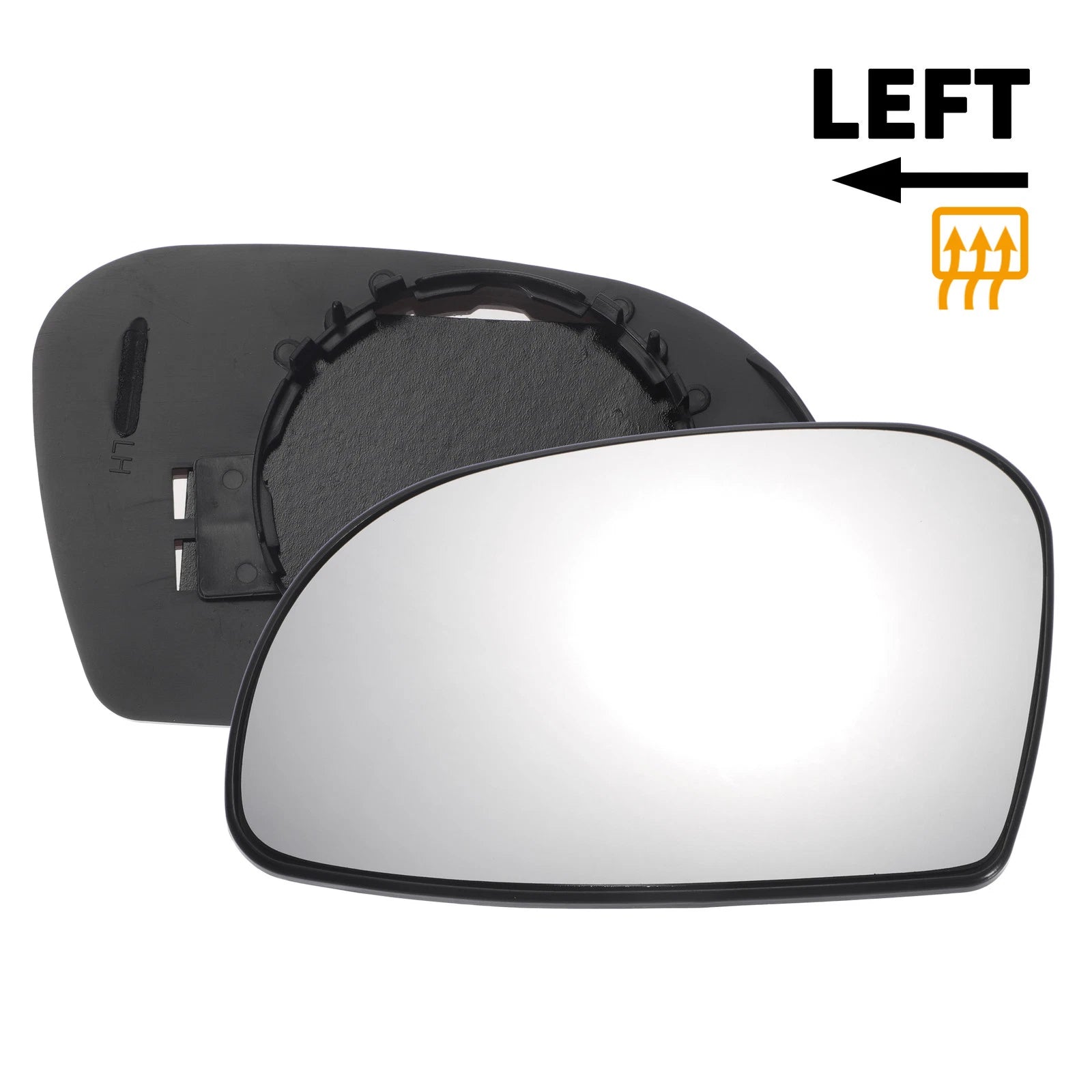 Left Side White Mirror Glass for Citroen Saxo (1995–2003)