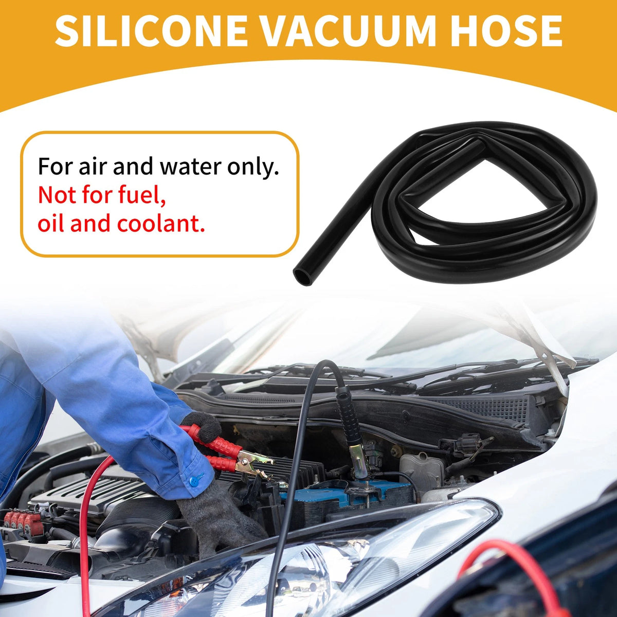 Silicone Vacuum Tubing Hose 5.5FT 5/8" ID 2mm Thickness for Air Water